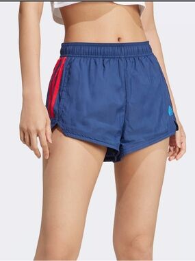 adidas Football Tiro woven shorts in navy blue with red stripes